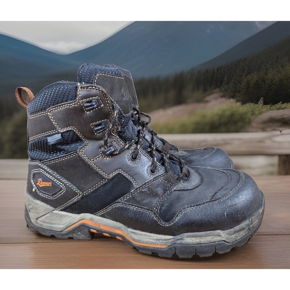 Danner Field Ranger Men's 6" Leather WP Comp Safety Toe Boot Brown Size 9 D
